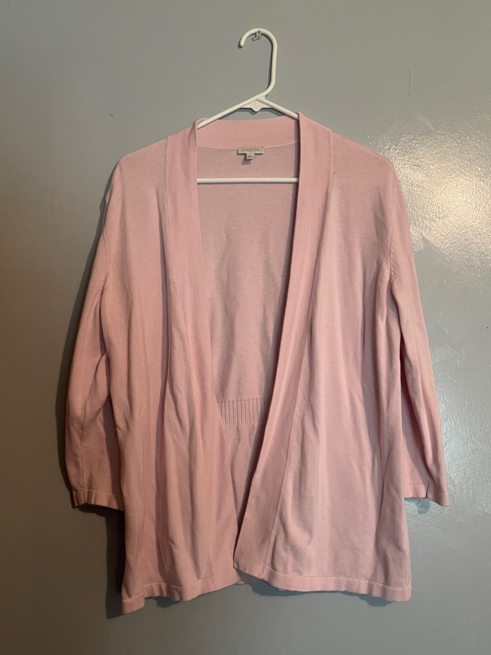 Talbots Pale Pink Open-Front Women's Cardigan